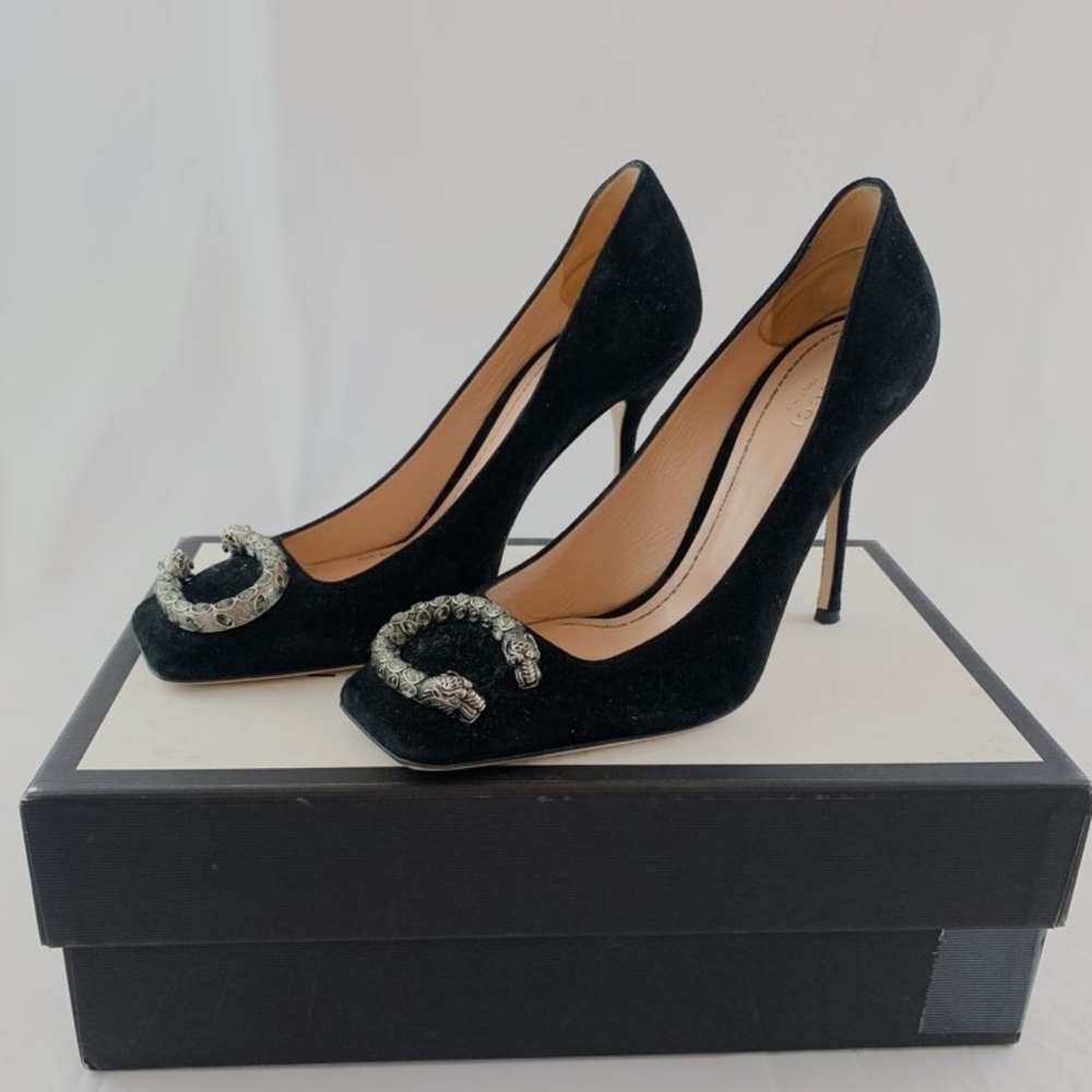Gucci Dionysus square toe pumps